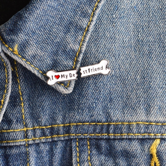 Jewelry - NEW I Love My Best Friend Enamel Pin Brooch